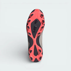 View of the Multi-Ground outsole, showing the specialized stud pattern designed for traction on both natural grass and artificial turf surfaces.