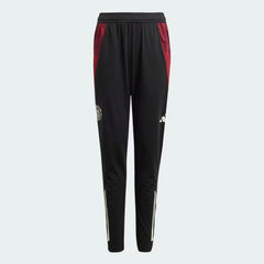 Top-down view of the training bottoms laid flat, showcasing the elasticated drawcord waist and the smooth interlock fabric.