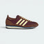 Highlights the high-velocity "Almost Yellow" 3-Stripes and the professional depth of the Maroon suede.