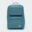 Focuses on the locked-in upper layout, displaying the perfect alignment of the heavy-duty haul handle loop and the dual zip tracks leading down into the isolated 16" laptop tech vault.