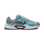 Side profile of the Nike V5 RNR Men's Road Running Trainer in Wolf Grey, Black, and Dusty Cactus showing lightweight mesh upper, foam midsole, and vibrant Dusty Cactus and black accents.