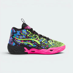 Highlights the high-velocity "Electric Lime" alien tentacles against the professional "Black" woven mesh.