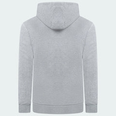Ellesse Toce Overhead Hoodie Men's in light grey, back view showcasing the plain design and the hood.