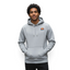Ellesse Toce Overhead Hoodie Men's in light grey, worn by a model with hands inside the kangaroo pockets