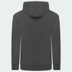 Ellesse Toce Overhead Hoodie Men's in charcoal, back view showcasing the plain design and the hood.