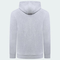 Ellesse Miletto Full-Zip Hoodie Men's in light grey, back view showcasing the plain design and the hood.