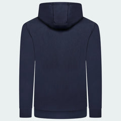 Ellesse Miletto Full-Zip Hoodie Men's in navy, back view showcasing the plain design and the hood.