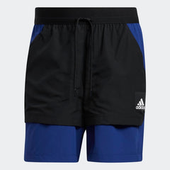 Adidas Men's Studio Tech Shorts - Blue H33615