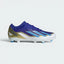 Highlights the high-velocity white adidas 3-Stripes slashing down the lateral side and the professional depth of the Lucid Blue graphics.
