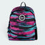 Focuses on the locked-in zip closure and the professional embroidered HYPE. crest against the scribble print.