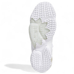 View of the outsole of the Adidas D.O.N. Issue 2 Men's white sneakers, showing the durable rubber sole and multi-directional traction pattern.