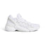 Side profile of the Adidas D.O.N. Issue 2 basketball sneaker in Footwear White featuring the breathable textile upper and responsive Bounce midsole.