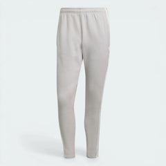 Top-down view of the joggers laid flat, showcasing the elasticated drawstring waist and the soft fleece texture.