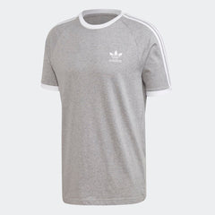Front view of grey adidas t-shirt on ghost mannequin