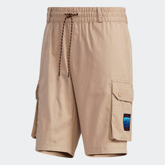 adidas Adiplore Men's Cargo Utility Shorts GP1120 front view showing pocket layout and regular fit