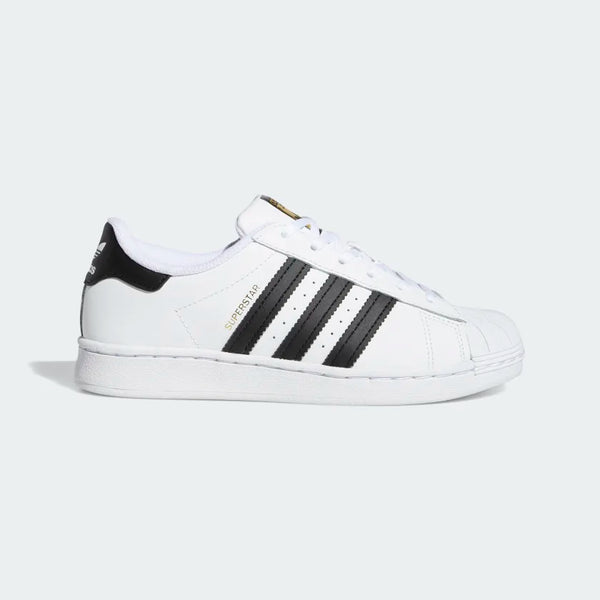 ADIDAS Youth Size 4.5 SuperStar Shell Toe White Black Stripes Sneaker  C77154