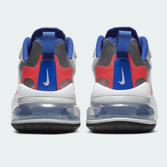 Rear view of the Nike Air Max 270 React Women's trainers, focusing on the large, visible 270 Max Air unit in the heel and pull tab.