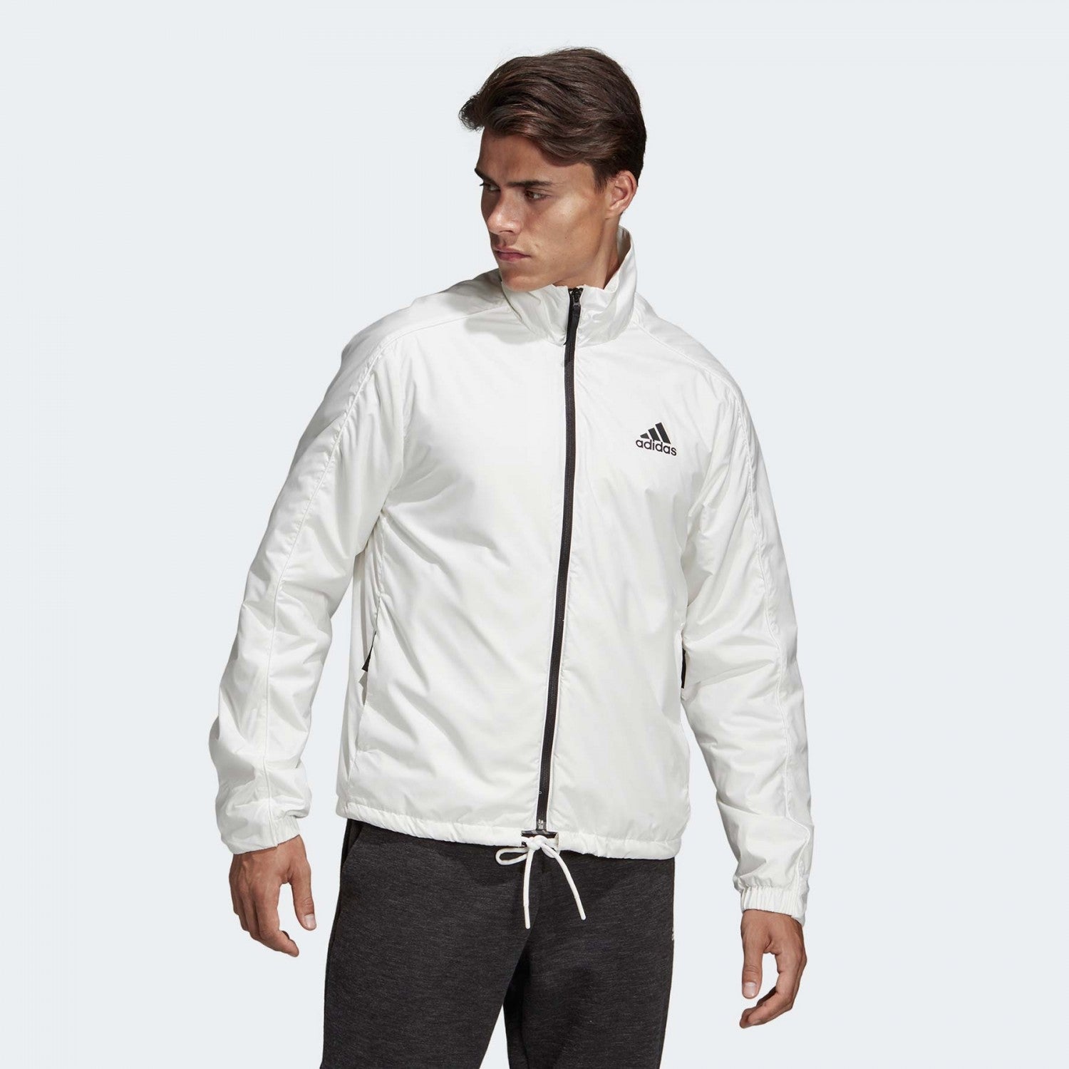Adidas Light Insulated Jacket being worn on a model showing fit from the front