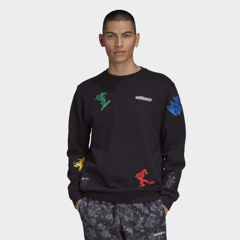 Adidas Originals Men's Goofy Crew Neck Sweatshirt - Black