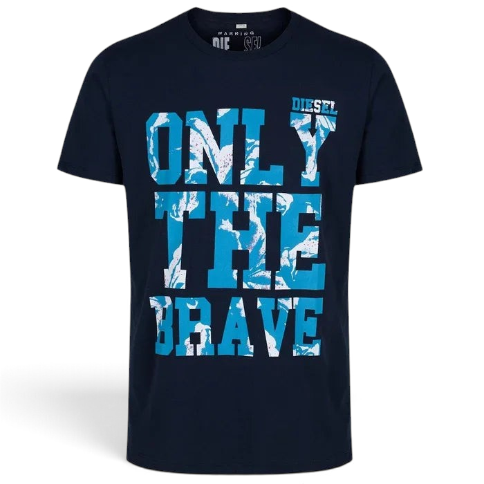 Diesel Men's Burt "Only The Brave" T-Shirt Navy 0091B-81E Secondary image