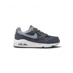 Highlights the high-velocity white Nike Swoosh slashing across the professional depth of the grey panelled upper and the embedded visible Max Air window.