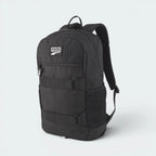 Highlights the high-velocity sweep of the streamlined utility panels, showing the professional thickness of the air mesh shoulder pads and the expandable depth of the side mesh utility pockets.