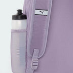 Highlights the high-velocity side mesh pocket and the professional depth of the backpack.
