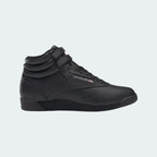 Reebok Women's Freestyle Hi Shoes 2240 in Intense Black - side view