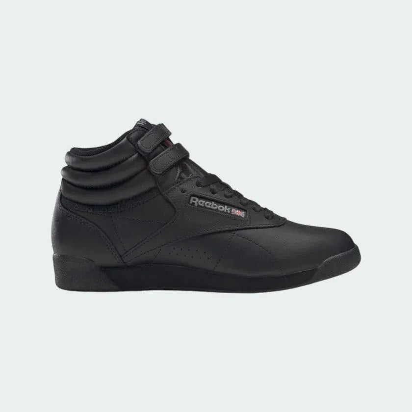 Reebok Women's Freestyle Hi Shoes 2240 in Intense Black - side view