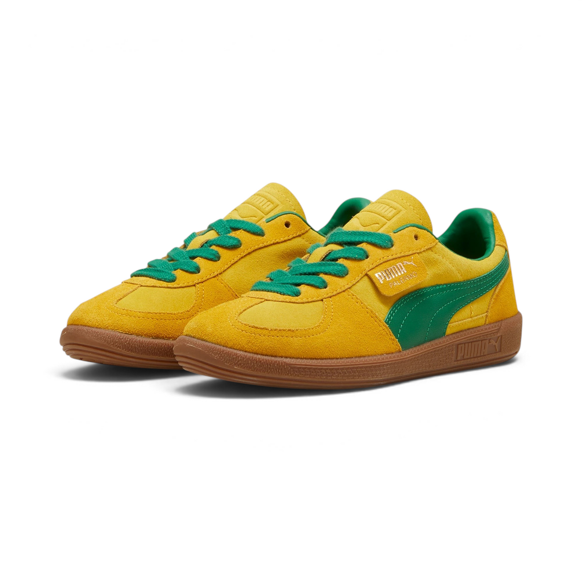 Emphasising the timeless, historic football silhouette and the professional harmony of the bold yellow and green contrast panels.