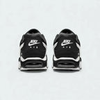 Rear view of the Nike Air Max Command Women's black trainers, focusing on the visible Max Air unit in the heel and padded collar.