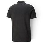 Puma Ferrari Style Jacquard Polo Men's in black, back view showcasing the clean design and subtle jacquard pattern.