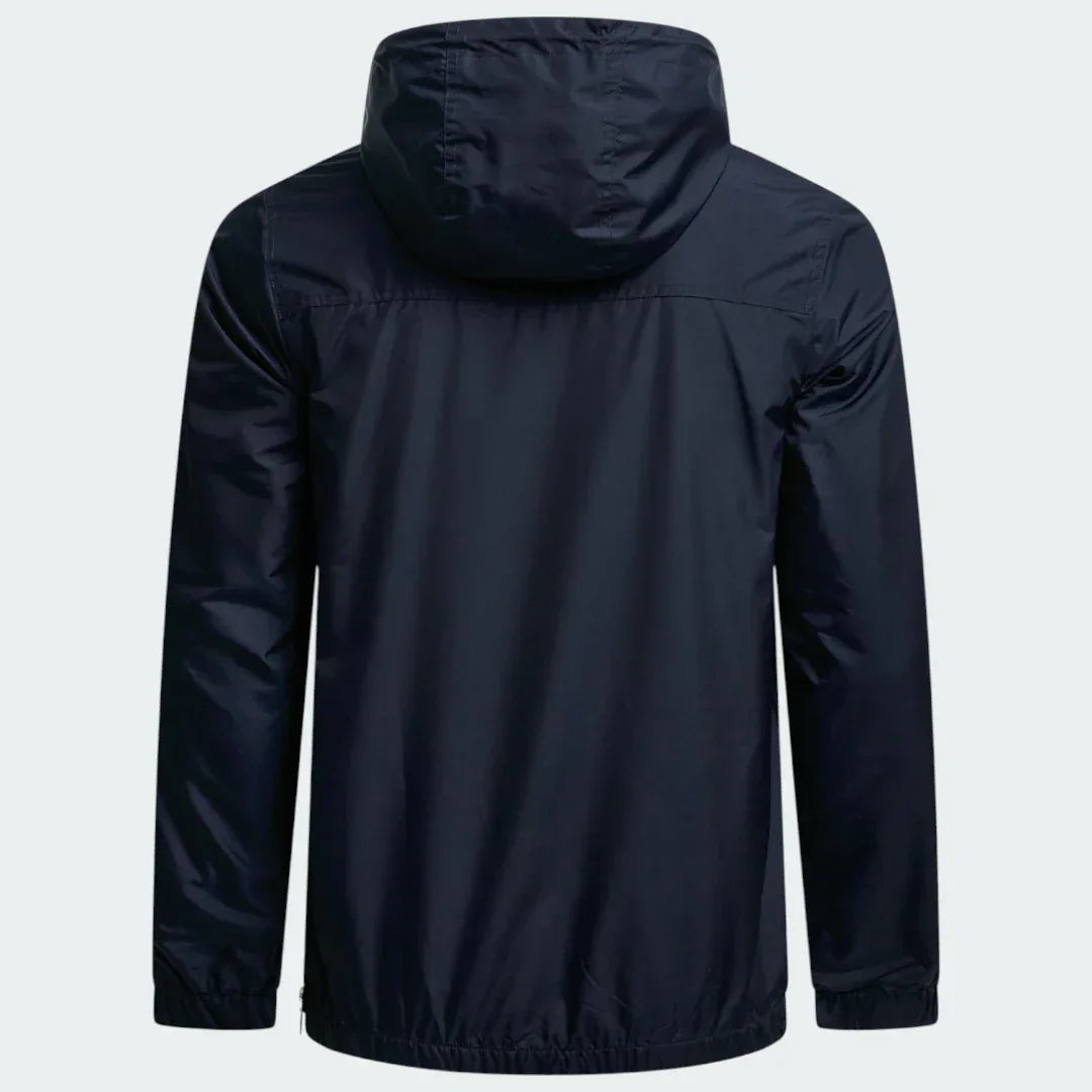 Ellesse Men's Mont 2 Pullover Jacket - Navy Quarter Zip Hooded Jacket Size M