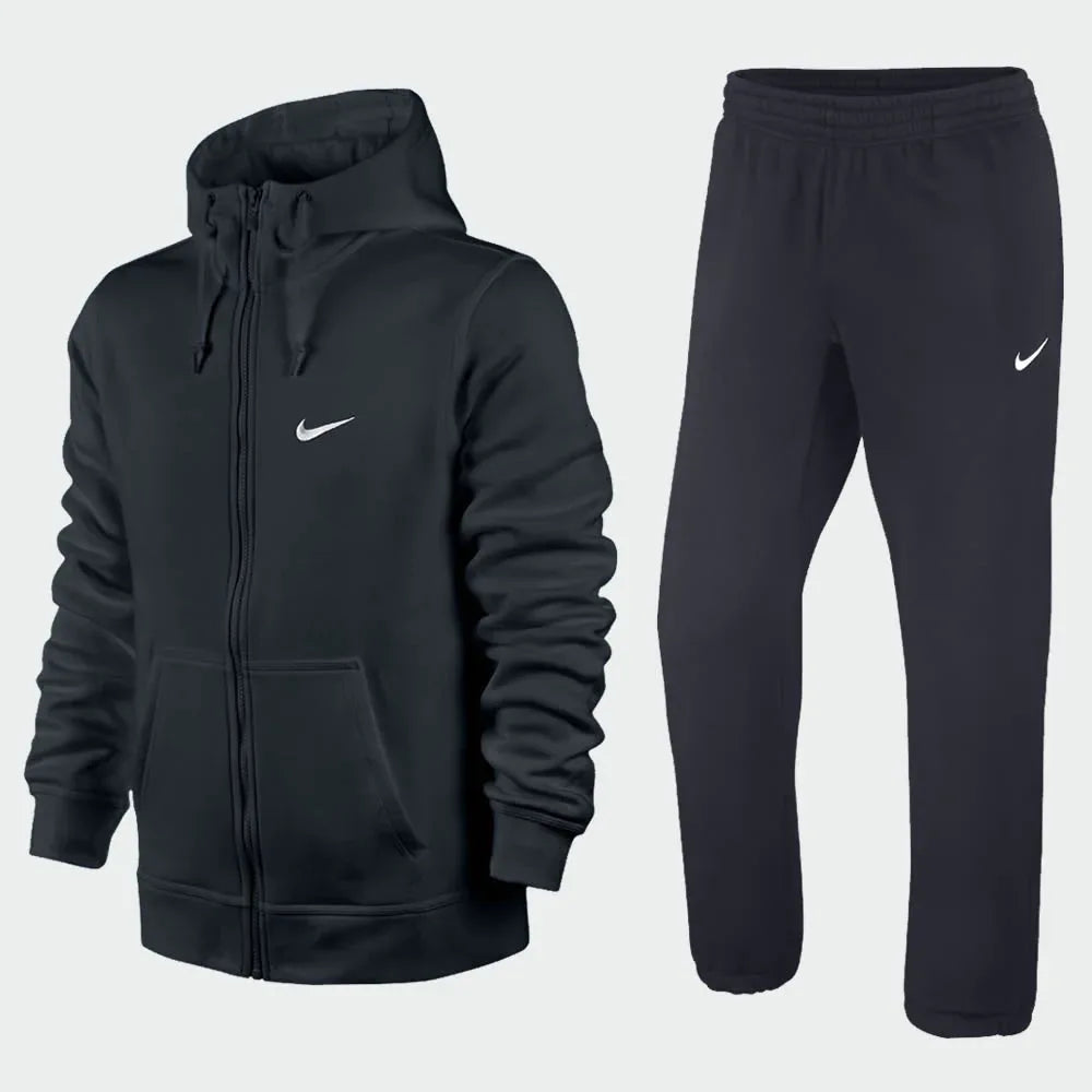 tradesports.co.uk Nike Men's Club Swoosh Brushed Fleece Tracksuit Navy Main image