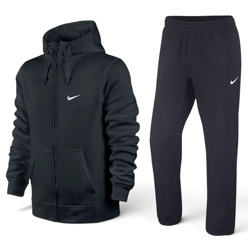 tradesports.co.uk Nike Men's Club Swoosh Brushed Fleece Tracksuit Navy