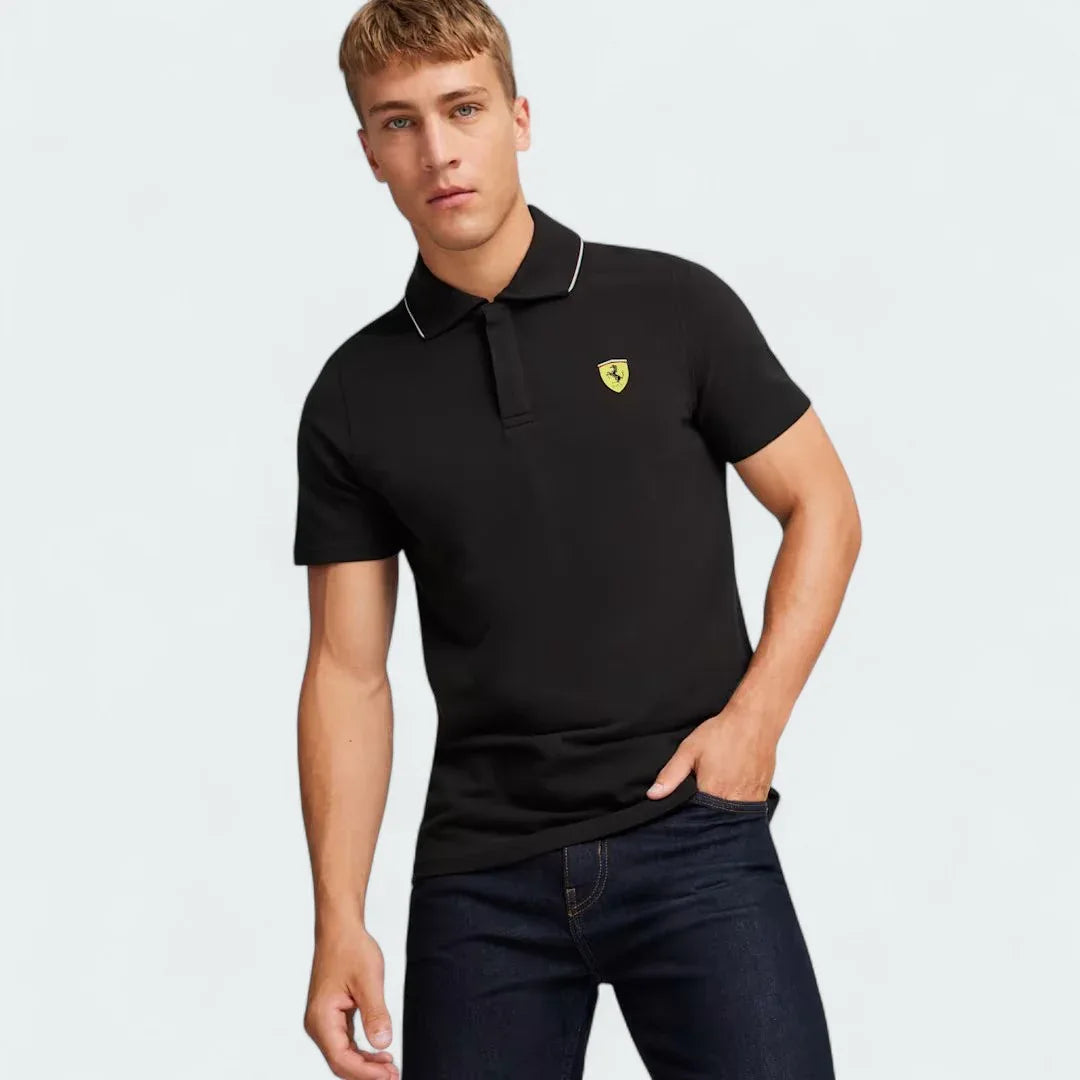 Puma X Ferrari Race Casual Polo Shirt Black 623801-01 Main image