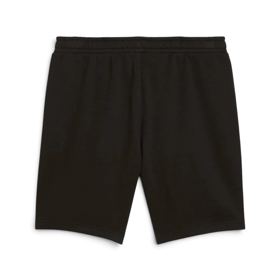 Puma x Ferrari Race Shorts Men's in black, back view showcasing the clean design and classic fit.