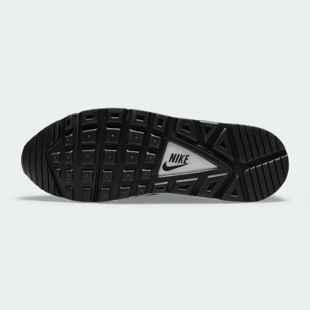 View of the outsole of the Nike Air Max Command Men's grey trainers, showing the durable rubber tread pattern for reliable traction.