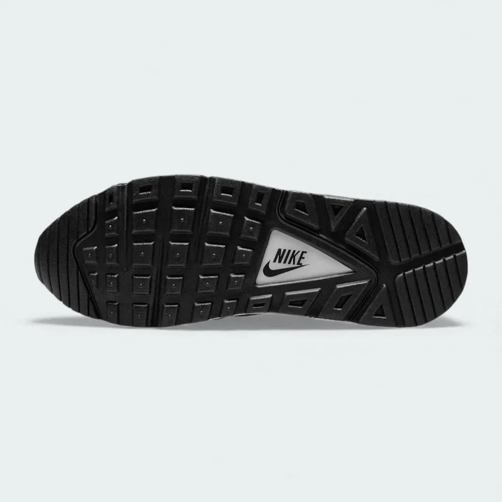 View of the outsole of the Nike Air Max Command Men's grey trainers, showing the durable rubber tread pattern for reliable traction.
