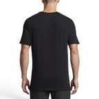 Nike Men's Futura Icon Tee Shirt in black, back view showing the plain design and the fabric texture.
