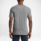 Nike Men's Futura Icon Tee Shirt in grey, back view showing the plain design and the fabric texture