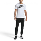 Nike Men's Futura Icon Tee Shirt in white, front view showing the prominent white Nike Futura logo on the chest.
