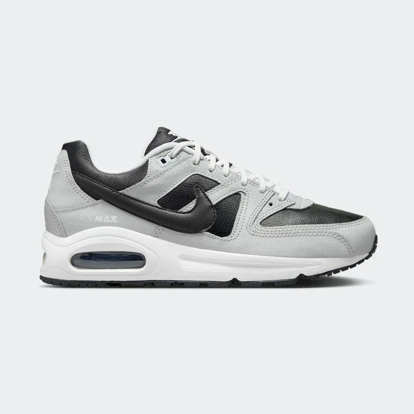 Nike Air Max Command Premium Women's trainers in black leather, side profile showing visible Max Air unit in heel, and classic Swoosh. Main image