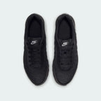 Nike Air Max Invigor Juniors Trainers Black 749572-003 top view showing lace-up design and padded tongue
