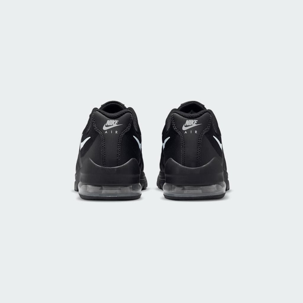 Nike Air Max Invigor Juniors Trainers Black 749572-003 back view showing heel loop and Air branding