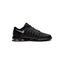 Nike Air Max Invigor Children's trainers in black with grey accents, side profile showing mesh upper, prominent visible Max Air unit in the heel, and sleek silhouette.