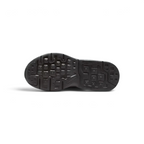 View of the black rubber outsole, showcasing the modified waffle traction pattern for multi-surface grip.