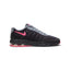 Side profile of the Nike Air Max Invigor Children's Trainers in Black, Racer Pink, and Cool Grey showing mesh upper, synthetic overlays, Max Air unit, and Nike Swoosh branding.