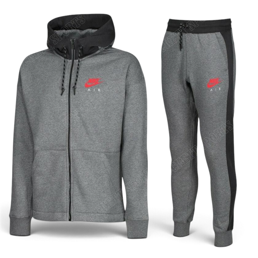 Nike Air NSW Fleece Men's Training Tracksuit Grey 861628 091 Secondary image
