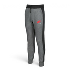 Nike Air NSW Fleece Men's Tracksuit in heather grey, front view showing the  tapered joggers, with Nike Air logos visible.